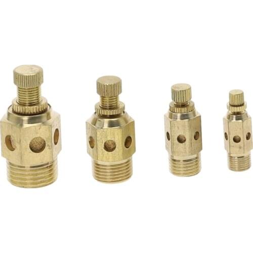 Sll Pneumatic Brass Exhaust Muffler Throttle Type 1/8" 1/4" 3/8" 1/2" BSP Silencer Fitting Noise Filter Reducer copper Connector