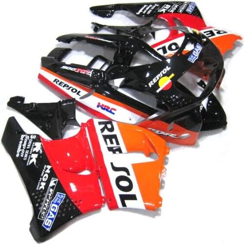 Replace Fairings for HONDA CBR900RR 893 1996 1997 Black Red fairing kit CBR893RR 96 97 XF47