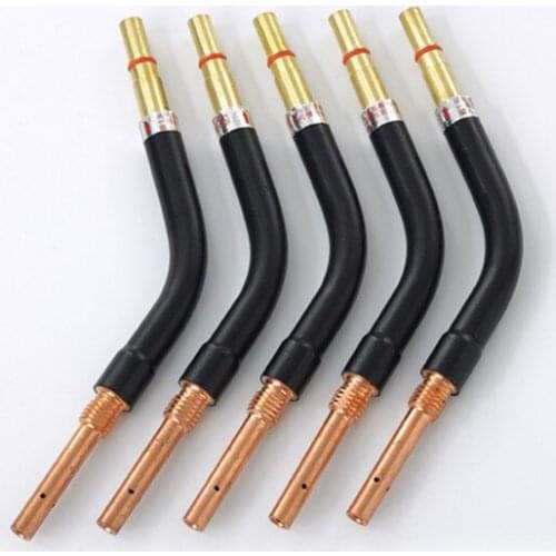 5pcs Gas-shielded Welding Machine 5002 Welding Machine Welding Torch Fittings Barrel Connecting Rod Bend Pipe