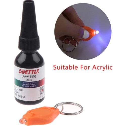 10ML UV Shadowless Glue Transparent Quick-drying Curing Adhesive Repair Tools Glue For Crystal Glass Metal UV Glue With Light