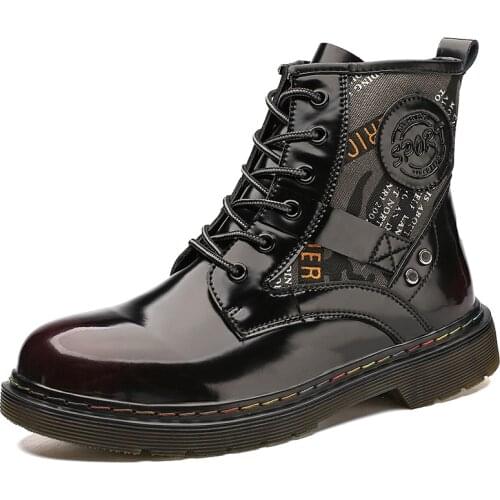 Womens Ankle Boots Mans Boots Shoes Leather 2021 Fashion Botas Female Warm Couples Unisex Motorcycle Non-slip Waterproof Boots