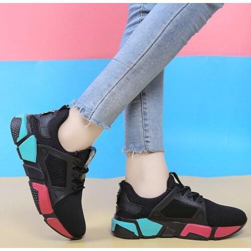 2021 Autumn Women Vulcanize Shoes Fashion New Casual Lace Up Little Daisy Platform Shoes Comfortable Breathable Casual Dad Shoes