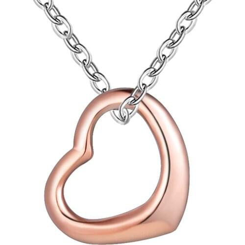 Golden shiny love heart silver plated Necklace New Sale silver necklaces & pendants /GXKKUVBH XTBIIBTG