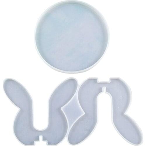 1 Set Potted Plant Stand Crystal Epoxy Resin Mold Flowerpot Support Holder Silicone Mould DIY Crafts Decoration Tool N84D