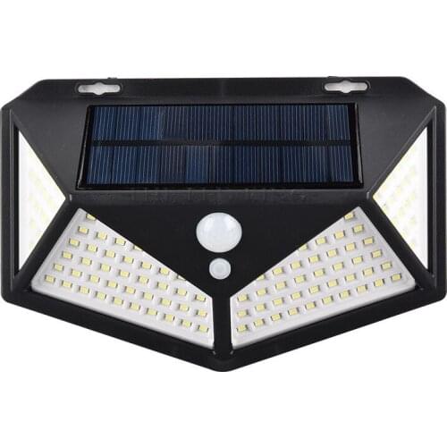 1pcs 100 LEDs Solar Light Outdoor Solar Lamp Powered Sunlight Waterproof PIR Motion Sensor Street Light for Garden Decoration
