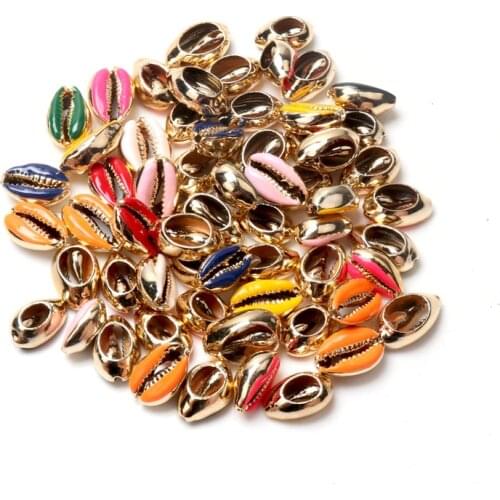 10pcs Gold Veins Cut Natural Sea Shells For Jewelry Making Diy Crafts Home Decoration Coquillage Shell Beach Decor 10-20mm