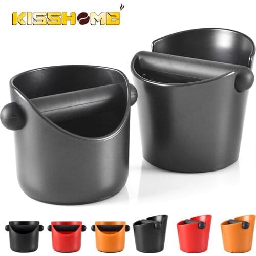 13x13x13cm Mini Coffee Tamper Knock Box ABS Deep Bent Design Coffee Slag Grind Dump Manual Grinder Household/Bar Accessories
