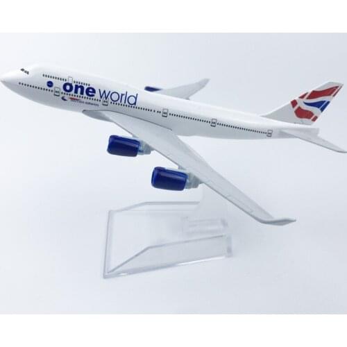 16cm British 747 Alloy Aircraft Model Diecast Aircraft Toys Airplane Airliner Kid Gifts Collectible