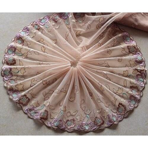 5 Meters 15cm Purple Lace Fabric Trim Vintage Lace Trim Luxury Flower Skin Mesh for Lace Veil and Dress 15cm Width
