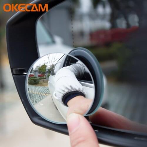 OKECAM 2pcs Car Rearview Mirror Small Round Mirror Blind Zone Assisted Mirror For Benz Smart 451 453 450 452 454 Fortwo Forfour