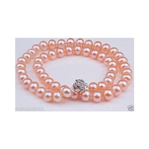 Free shopping! New AAA Natural 7-8MM white Seawater pearl necklace 18"