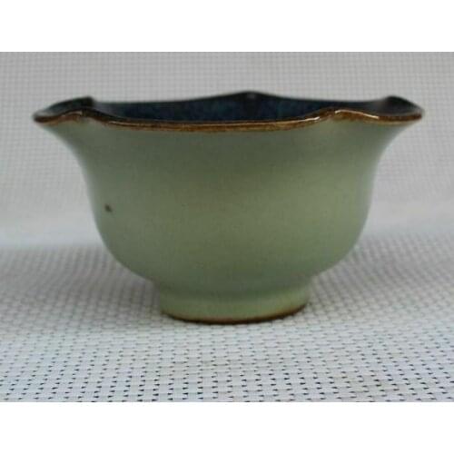 Chinese Old Porcelain Green Glazed Porcelain Chinese Meal Bowl Collection Ornaments Decoration Teacup Cup