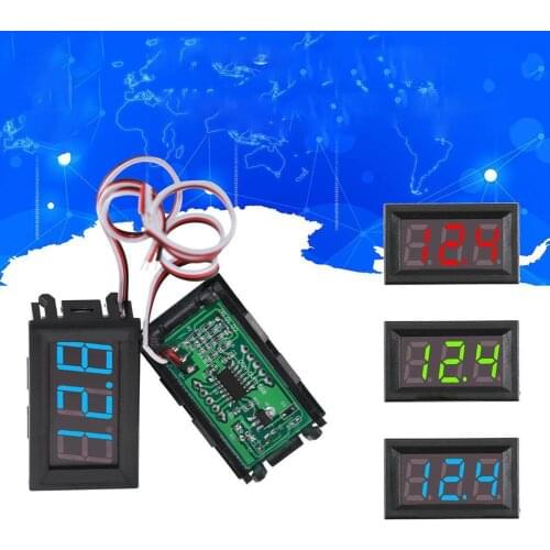 Mini Digital Voltmeter Ammeter DC Panel Ampere Voltage Ammeter Tester LED Display Automatic