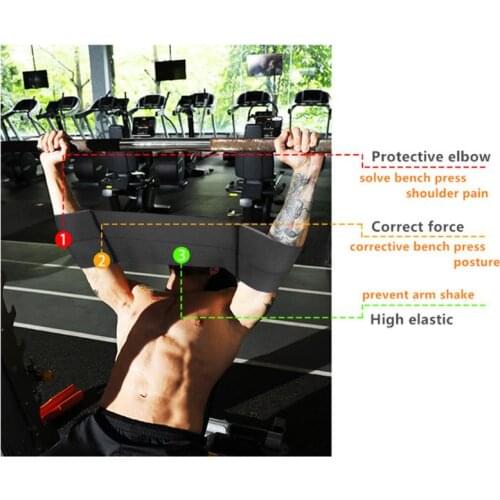 Weightlifting Bench Press Elbow Sleeves Support Resistance Band Protect Elbows Gym Fitness Elastic Bandage
