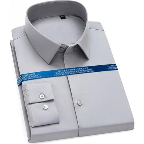 HAIMAITONG Mens Silk Shirts