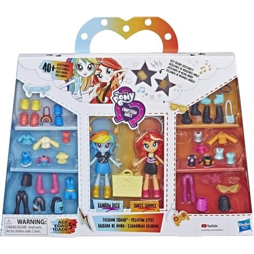 Hasbro My Little Pony Equestria Girls Fashion Squad ainbow Dash Sunset Shimmer Twilight Sparkl Rarity Pinkie Pie Mini Doll Set