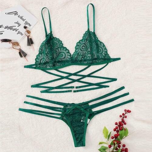 3/4 Cup Bra Set Sexy Lingerie Women Mesh Perspective Underwear Set Push Up Bras Hot Erotic Lingerie Sensual Women Brief Sets