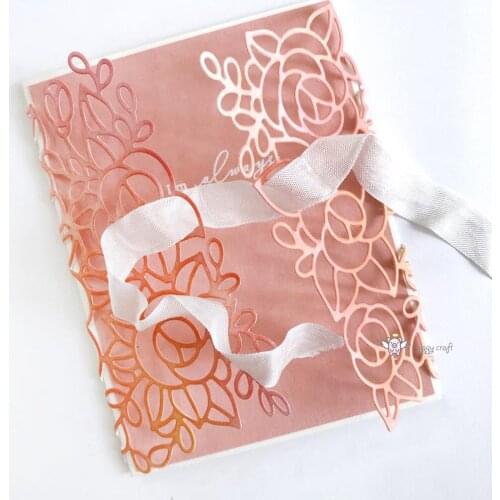 Mmao Crafts Metal Steel Cutting Dies New Flower leaf card frame Stencil For DIY Scrapbooking Paper/photo Cards Embossing Dies