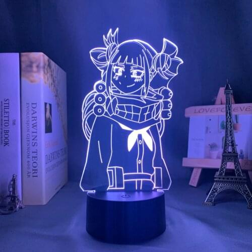 My Hero Academia Himiko Toga Led Night Light for Bedroom Decor Gift Nightlight Anime 3d Lamp Himiko Toga My Hero Academia