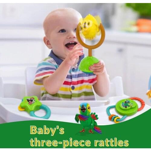 La Granja De Zenon Baby Rattle Toys Set, Infant Silicone Chew Toy Musical Teether Shaker Grab and Spin Rattles, Early Educationa