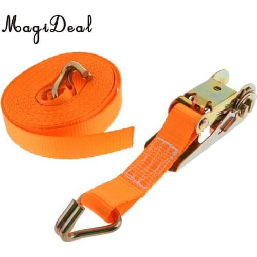 6m 1' Polyester Ratchet Tie Down Strap Webbing Lashing Cargo Lorry Car Boat