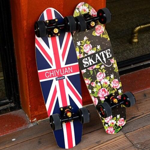 Professional Skateboard 4 Wheels Double Rocker Road Skate Adult Teenager Skateboard Street Maple Scooter Cruiser 2 Size Choice