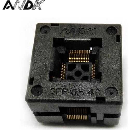 QFP48 TQFP48 LQFP48 Open top Pitch 0.5mm Programmer Socket FPQ-48-0.5-06 Test Flash Adapter Conversion Block