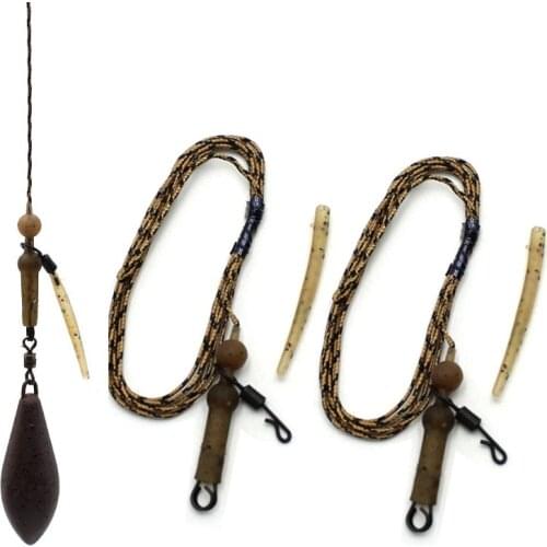 Carp Fishing Hair Rigs Ready Tie Terminal Tackle Link Hook Fishing Chod Loop Swivel Feeder Fishing Accessories