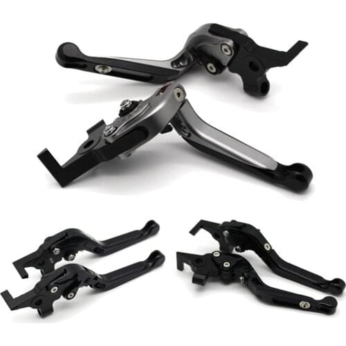 With logo Motorcycle Frame Ornamental Foldable Brake Handle Extendable Clutch Lever For Buell 1125R 1125-R 1125CR 1125-CR