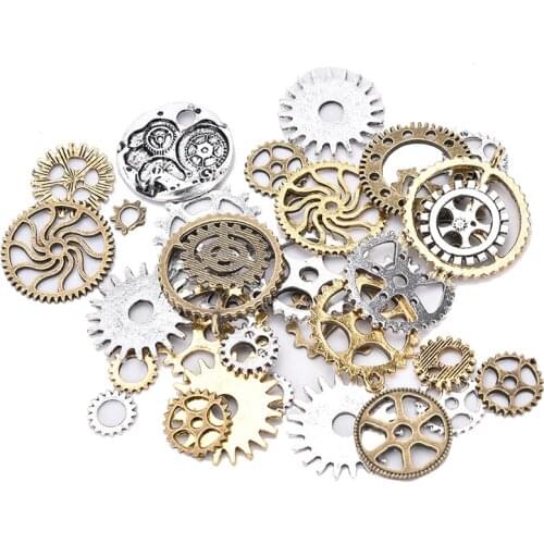 50g Vintage Steampunk Wrist Watch Parts Gears Wheels Steam Punk Lots of Pieces DIY Jewelry Making Findings 17-24mm