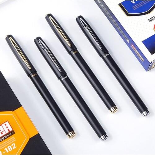 12PCS High Quality Stationery School Office Writing Luxury Black Roller Ball Ballpoint Cute Funny Gel Pens Bullet Journal