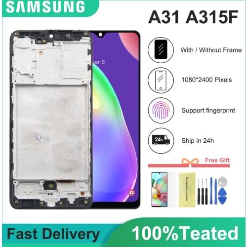 6.4'' AMOLED LCD For Samsung Galaxy A31 A315 LCD Display Touch Screen Digitizer For Samsung A31 A315 Display Replacement