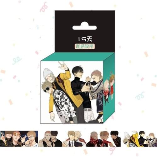 1.5cm*5m New Comic Old Xian 19 Days Washi Tape Adhesive Tape DIY Scrapbooking Sticker Label Masking Tape
