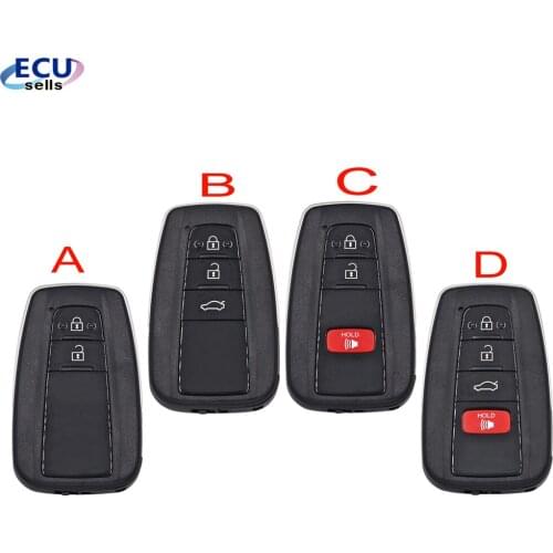 2/3/4 Buttons Car Remote Key Shell Replacement Insert Key Blade For Toyota C-HR RAV4 Prius Camry 2018 2019