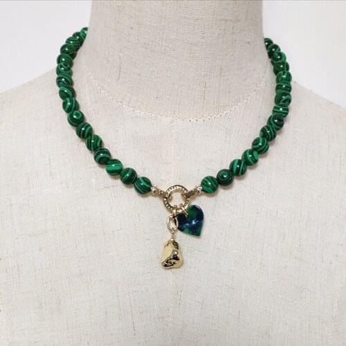 2020 Winter New Handmade Beaded Necklace Fashion Charm Green Bead Short Necklace Ladies Banquet Jewelry Accessories ожерелье