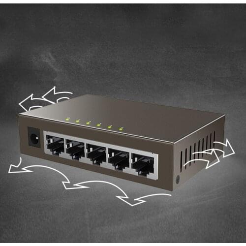 5-Port Switch Gigabit 10/100/1000Mbps 5-Port Gigabit Ethernet Switch Home Office NK-Shopping