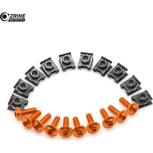 6MM CNC Motorcycle Accessories Fairing body work Bolts Screws 10 pcs for Yamaha YZF-R6 YZF-R1 FZ8 FZ800 R1M FZ1 MT-03 MT-01
