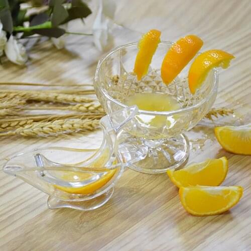 Acrylic Lemon Clip Manual Transparent Fruit Juicer Home Kitchen Bar Gadget ABS Boat Shape Squeeze Fruit