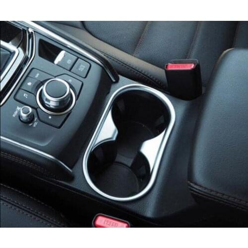 Car Interior Front Water Cup Holder Frame Cover Trim Styling For Mazda CX-5 CX5 KF 2017 2018 ABS Accessories New