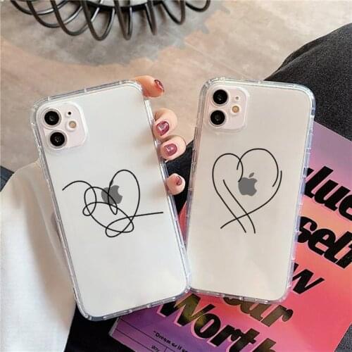 Art Lins Flower Love Phone Case Transparent for iPhone 11 12 mini pro XS MAX 8 7 6 6S Plus X 5S SE 2020 XR