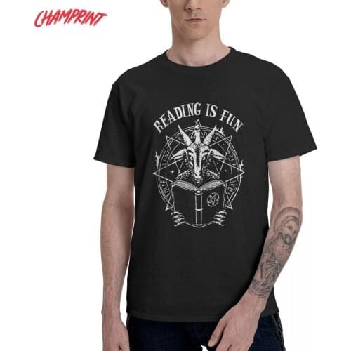 Reading Is Fun T Shirt Men 100% Cotton Funny T-Shirts Crewneck Tees Short Sleeve Clothing Gift Idea