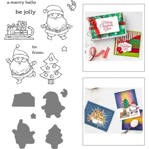 Santa Claus Metal Cutting Dies And Stamps Scrapbooking Decoration Paper Card Embossed Photo Album Craft Template