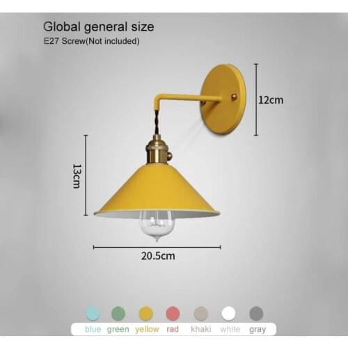 Decorative Nordic Home Wall Mounted Sconces Lighting Fixture Modern Bedside Lamp Iron Art Edison E27 Indoor Lighting AC90-260v