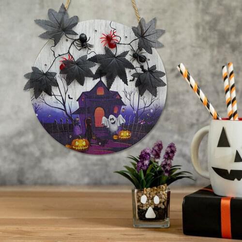 Wooden LED Light Welcome Sign Farmhouse Front Porch Door Hangers Decorative Home Holiday Decoration Halloween Doors Decor