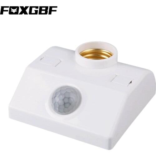 FOXGBF Human body sensor lamp holder LED 110V 220V E27 interface PIR Motion Sensor Switch for Home Lighting Corridor Stairs Room