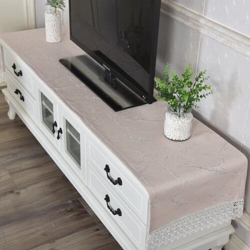 Long Table Square Towel Sideboards TV Cabinet Cover Towel Antique Home Modern Fresh Champagne Cabinet Cloth Cover Table Runner