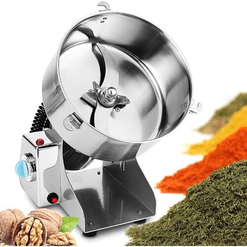 2500g Electric Flour Mill 220v/110v Commercial Pulverizer Herbal Coffee Beans Grinding Machine Stainless Steel