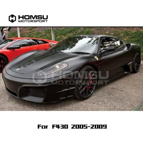 AI style FRP Unpainted Car Body Kit Front Rear Bumper Side Skirts Wheel Eyebrows Exhaust Pipes For Ferrari F430 2005-2009