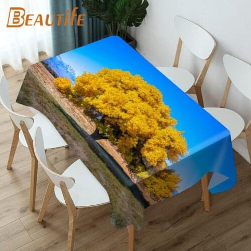 Beautiful City California Tablecloth Fashion Style Party Table Waterproof Table Covers Home Dining Tea Table Decoration 0820