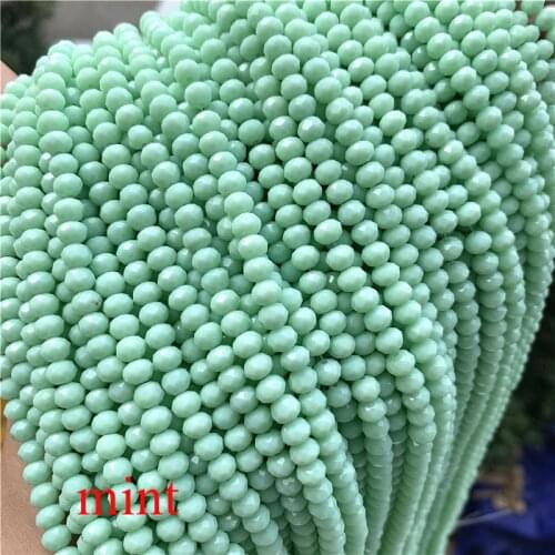 2X3mm/3X4mm/4X6mm Roundell Crystal Glass Beads Faceted Crystal Spacer Loose Beads for Jewelry Making